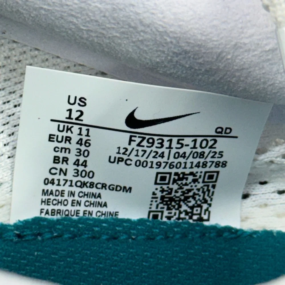 Nike ZoomX Dragonfly 2 Elite Track Spikes White Teal Green FZ9315-102 Mens 12